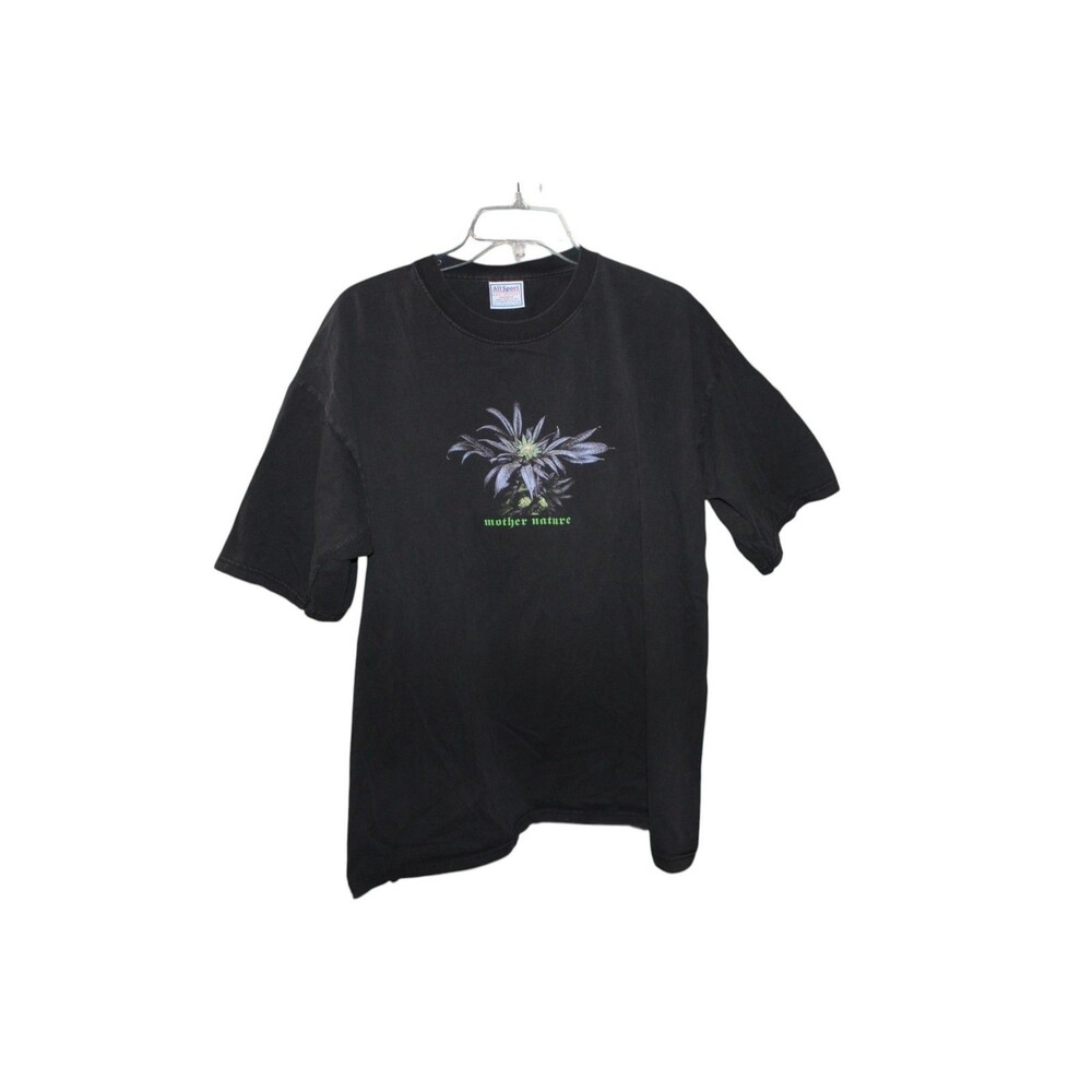 Vintage Mother Nature Weed Shirt Funny Rare Parody Pot 420 Marijuana Faded MenXL